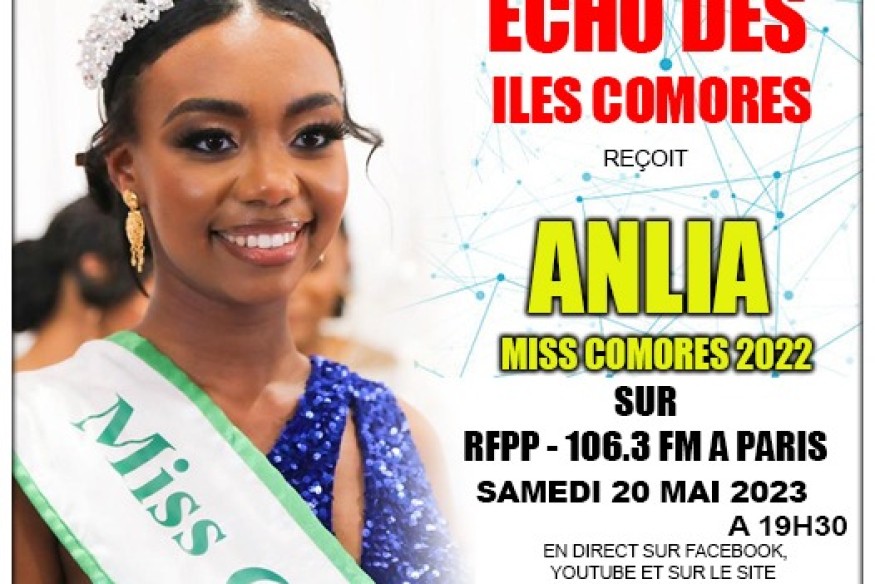 Miss Comores Anlia dans l'émission Echo des Iles Comores